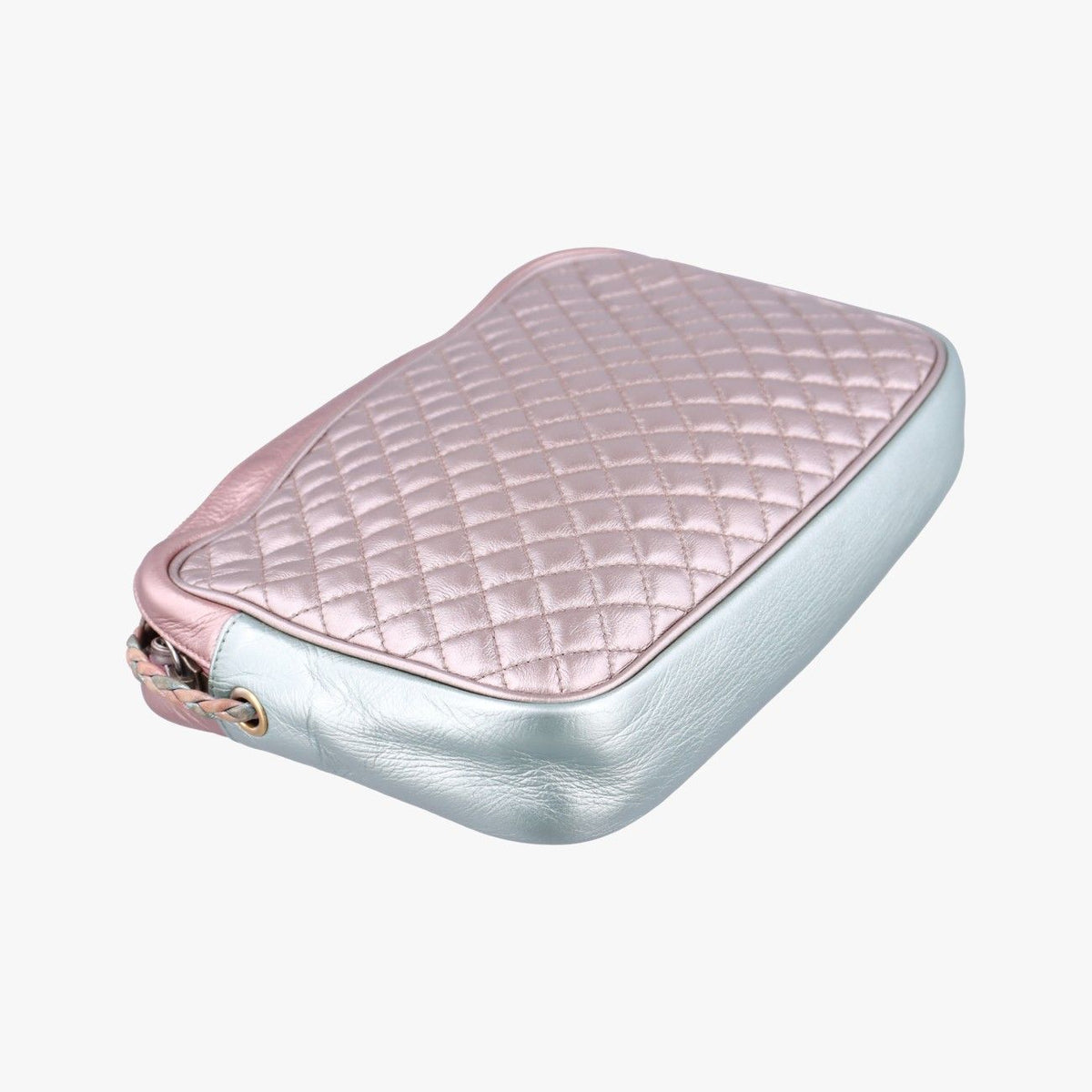 Gucci Trapuntata Camera Laminate Pink Green Multi Leather — view 7