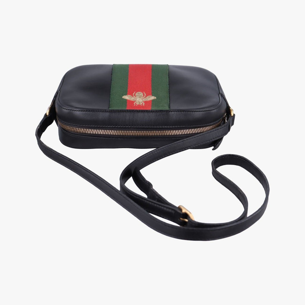Gucci Bee Web Black Leather — view 8