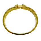 Hermes Bangle Bracelet Clic H Gold Plated White — view 4