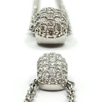 Celine Pave Diamond Design Necklace Ruby Platinum — view 7