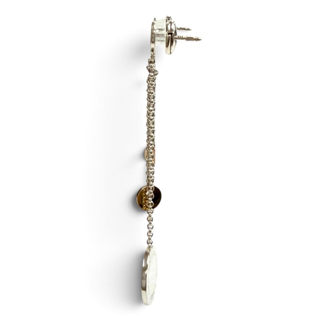 Hermes Ex-Libris Earrings Silver Gold — view 3