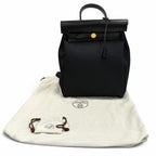 Hermes Herbag a Dos Zip PM Backpack Black Toile Militaire Vache Hunter — view 2