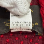 Louis Vuitton Logomania Scarf Wool Silk Blend Ruby Monogram Fringe — view 7