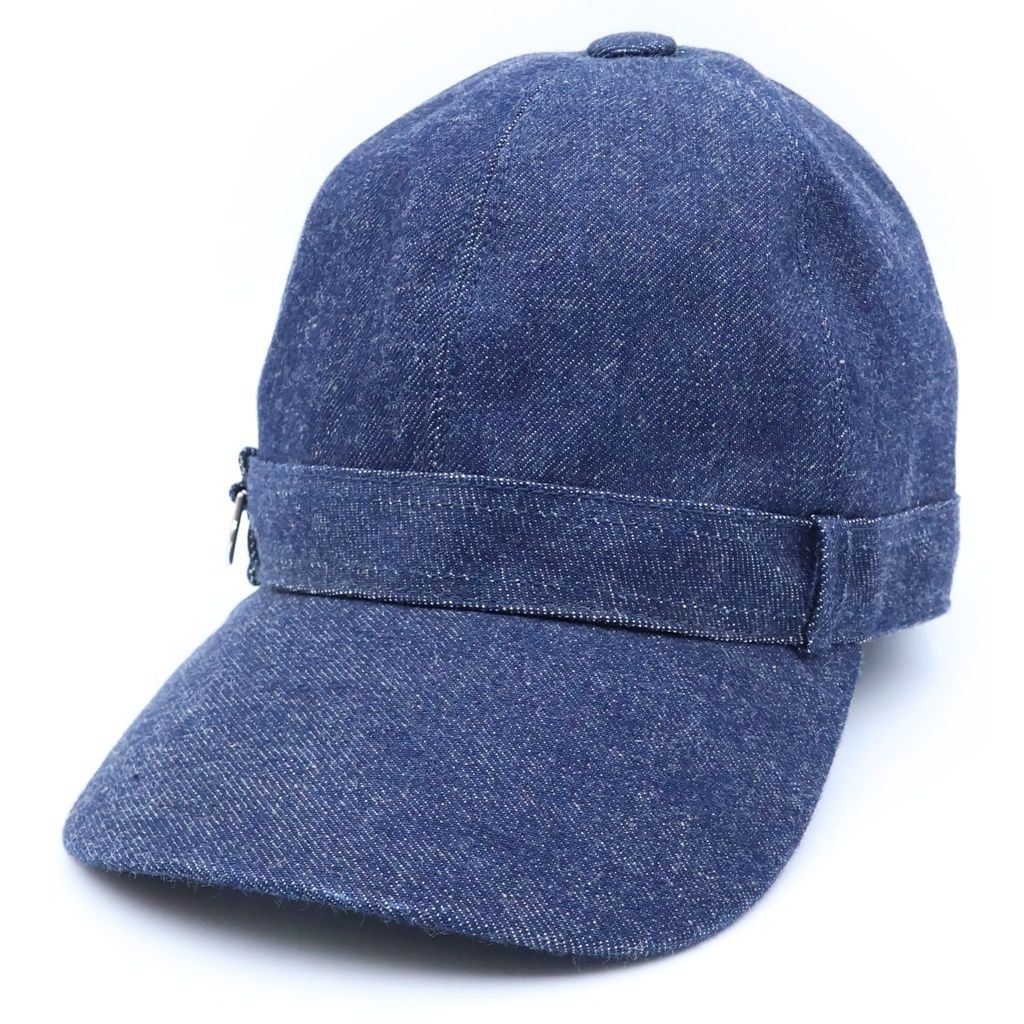 Hermes Joanne Denim Joan Cap Hat Indigo