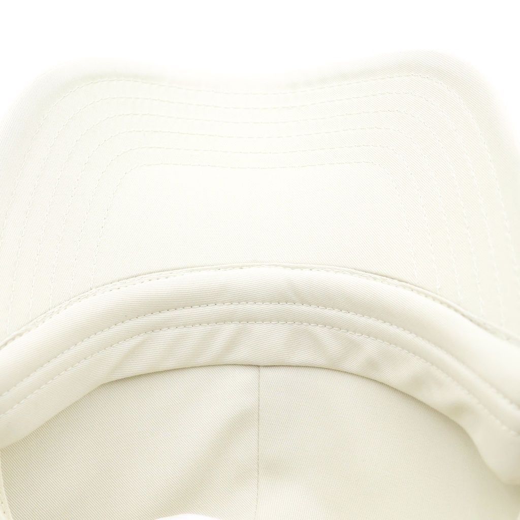 Celine Baseball Cap Triomphe Cap Panel Cotton Cream Hat — view 6