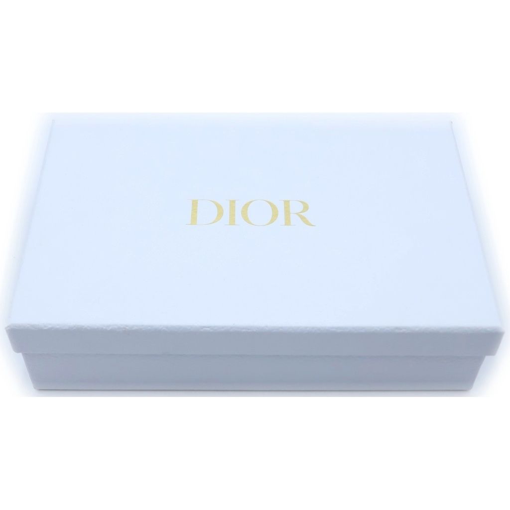 Dior Gravity Embossed Leather Long Flap Wallet Black — view 6