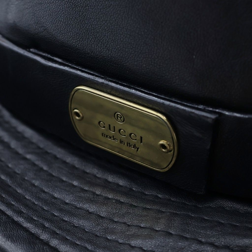 Gucci GG Hat Leather Black — view 5