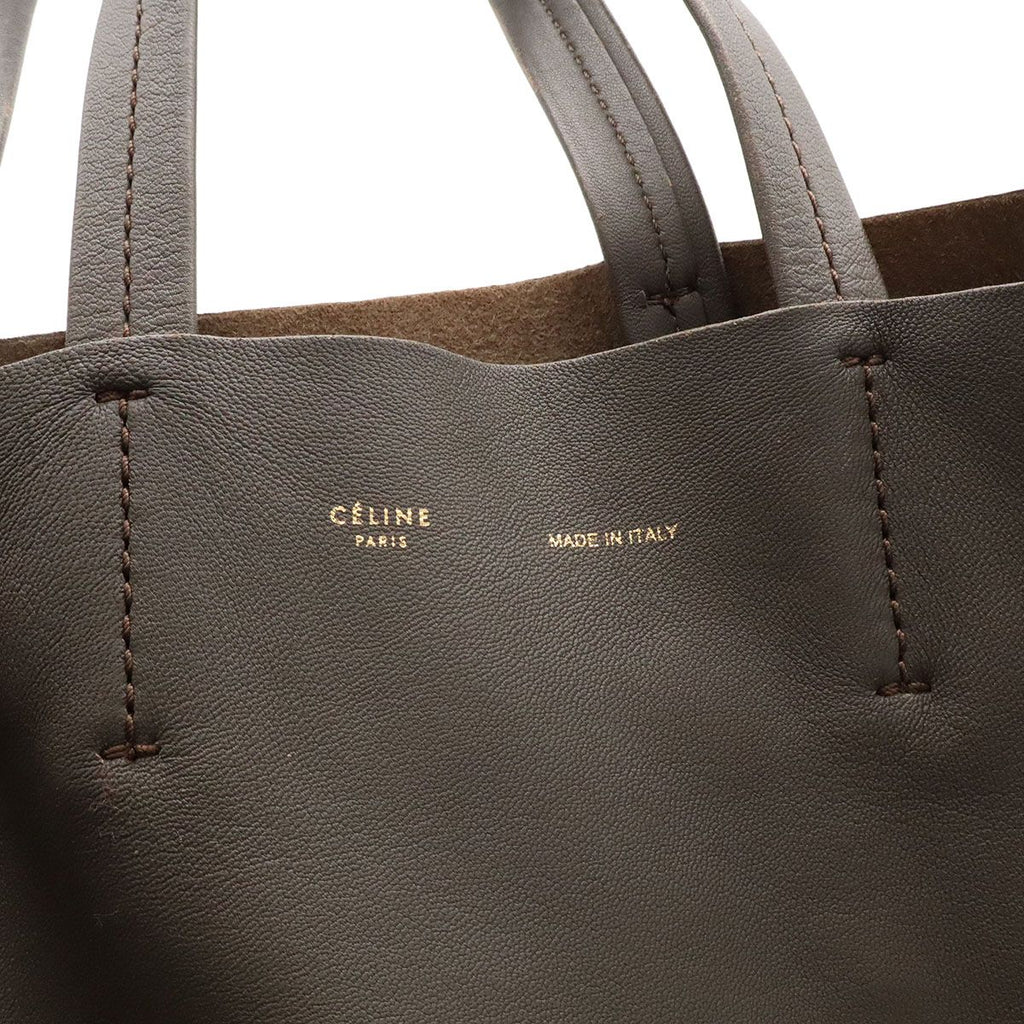 Celine Horizontal Cabas Tote Large Shoulder Bag Leather Gray — view 5