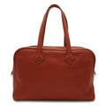 Hermes Mini Boston Bag Taurillon Clemence Red Silver
