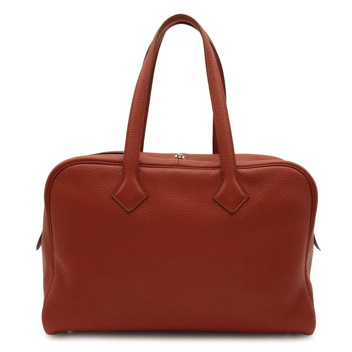 Hermes Mini Boston Bag Taurillon Clemence Red Silver