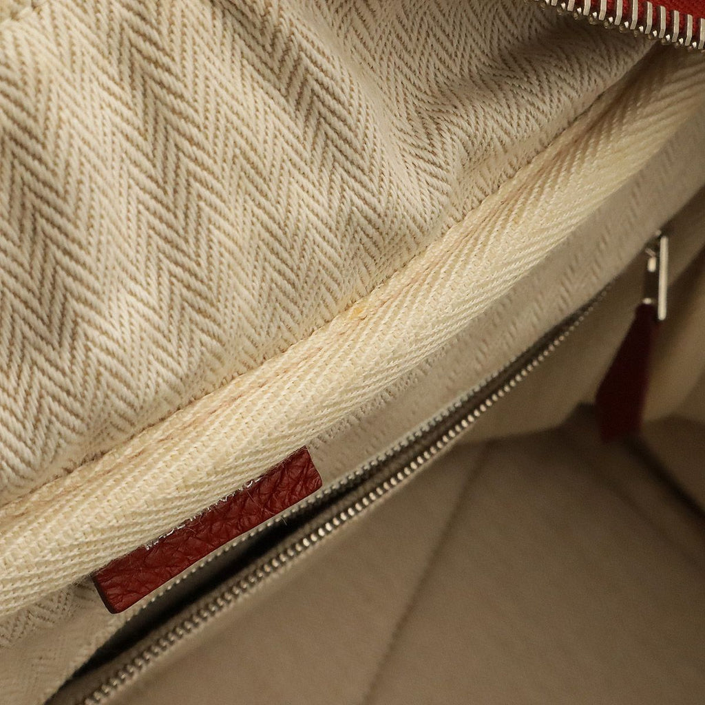 Hermes Mini Boston Bag Taurillon Clemence Red Silver — view 7