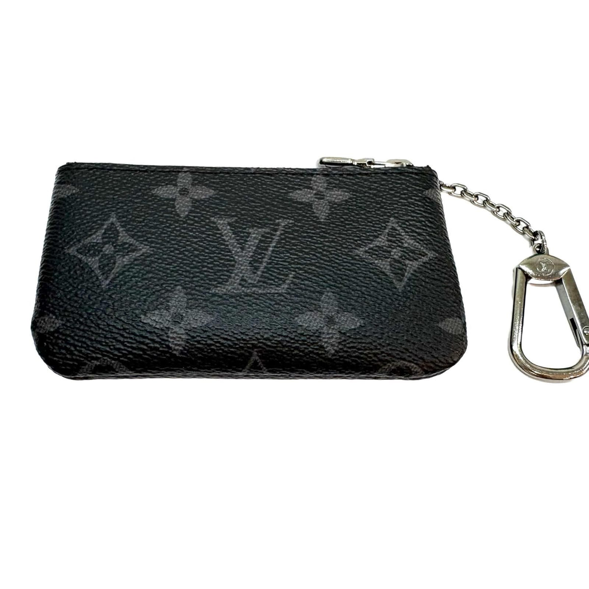 Louis Vuitton Pochette Cles Monogram Eclipse Key Case Black Key Holder