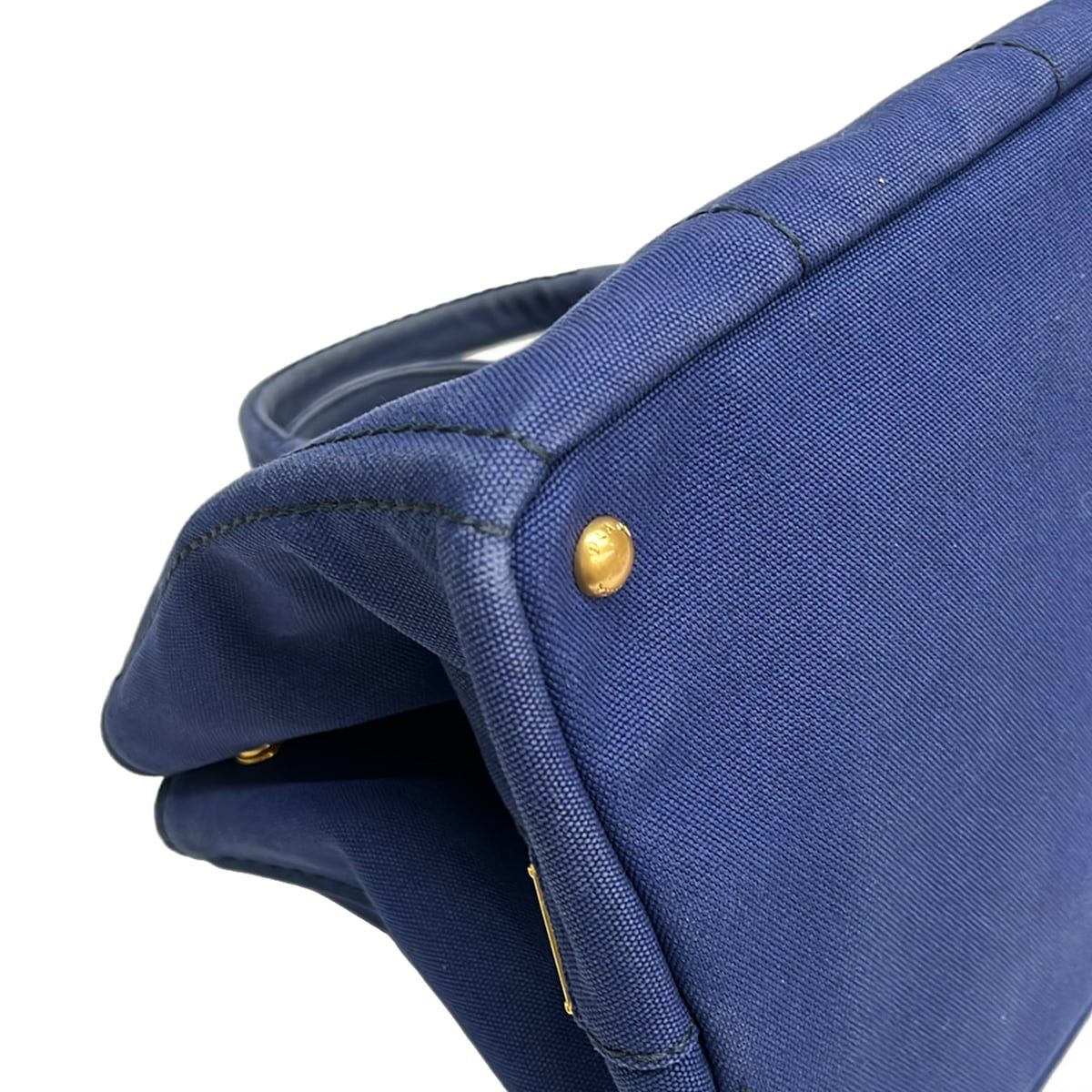 Prada Tote Bag Canapa Navy — view 6