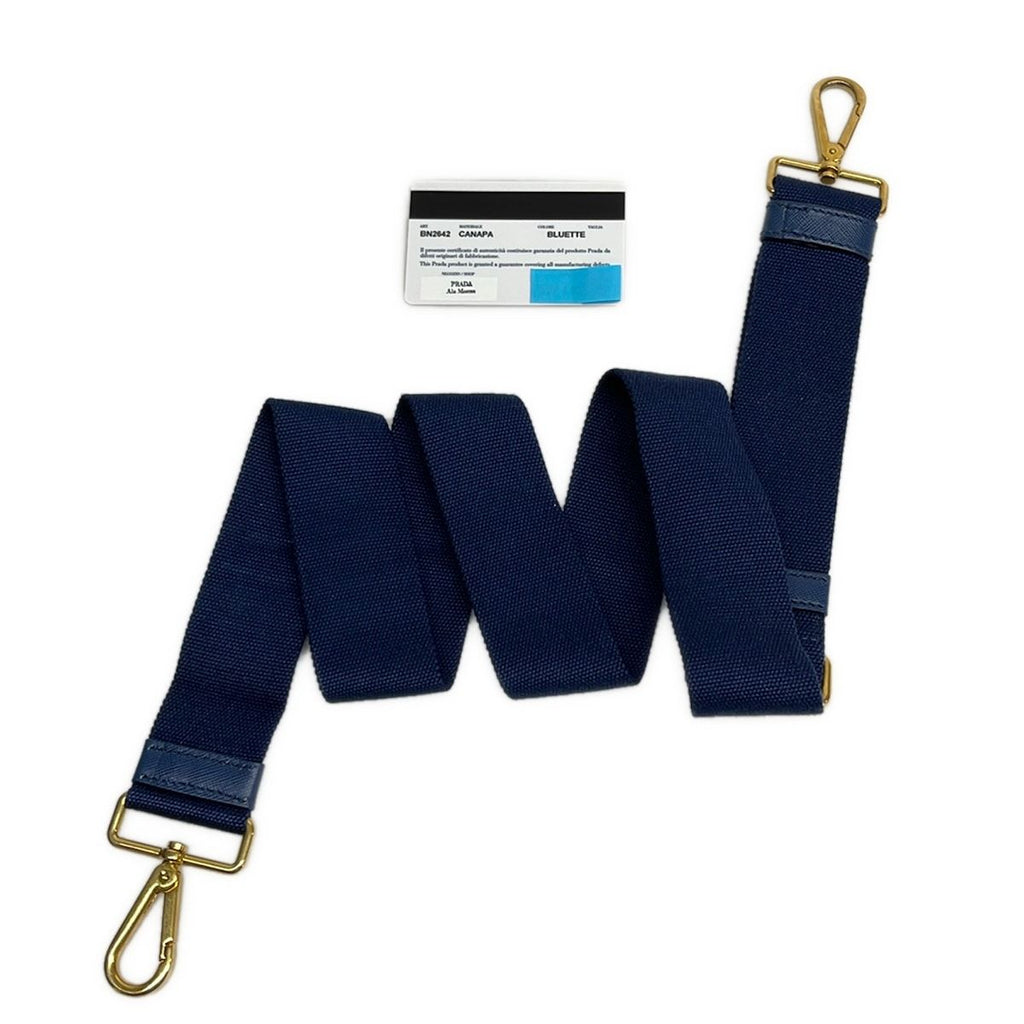 Prada Tote Bag Canapa Navy — view 8