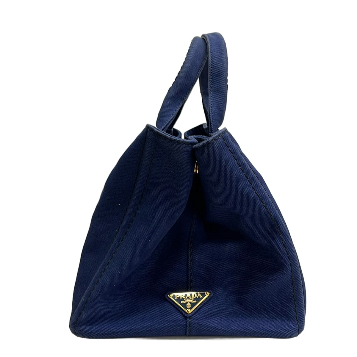 Prada Tote Bag Canapa Navy — view 4