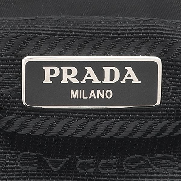 Prada Shoulder Bag Mini Backpack Shape Chain Nylon Black Silver Triangle Logo — view 7