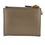 Prada Vitello Move Leather Compact Wallet Bifold Beige Mini Simple