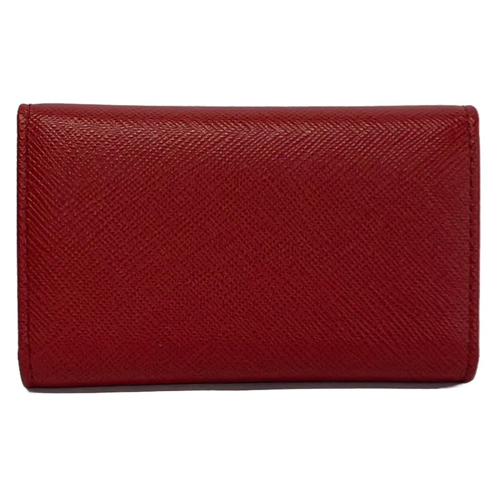Prada Key Case Bordeaux Hook Leather Key Holder — view 2