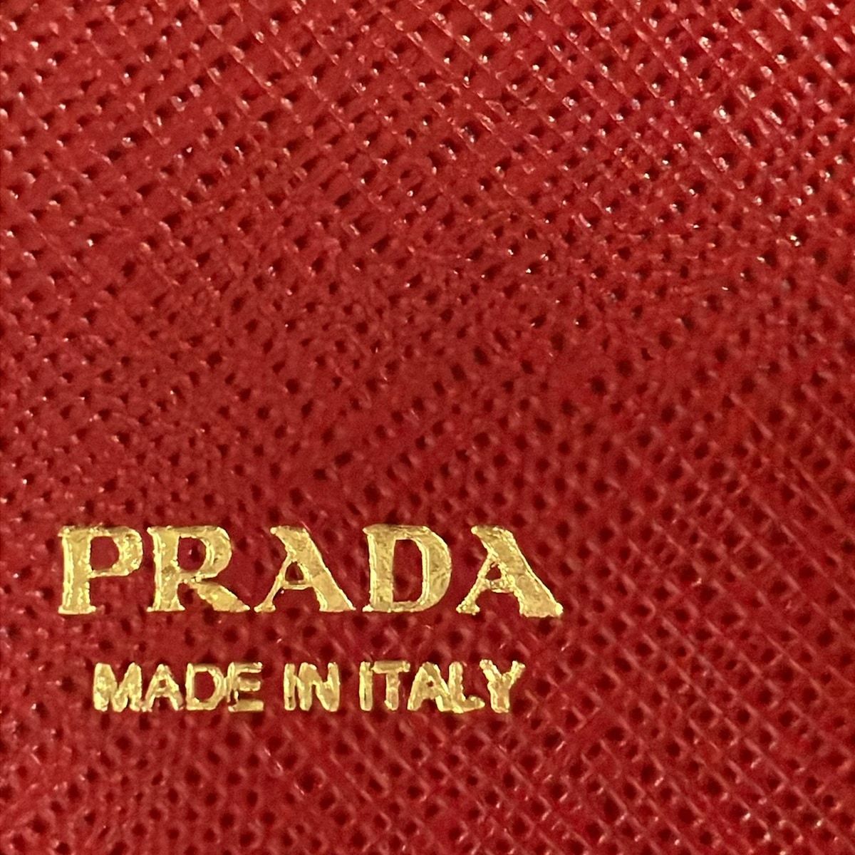Prada Key Case Bordeaux Hook Leather Key Holder — view 5