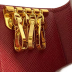 Prada Key Case Bordeaux Hook Leather Key Holder — view 4