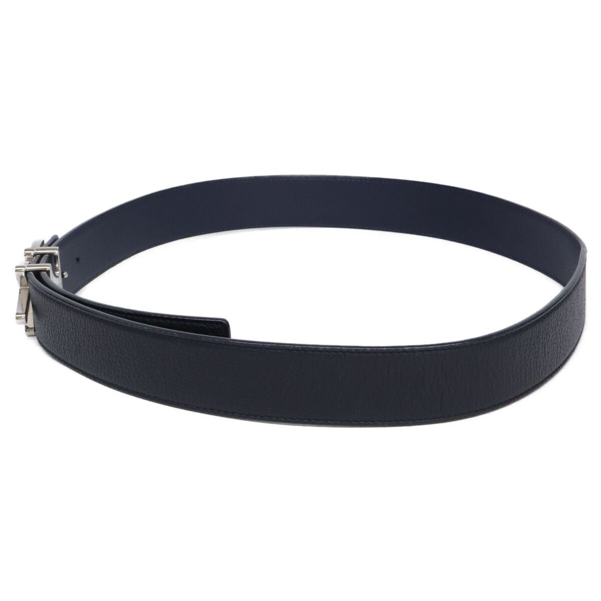 Dior x Shawn Stussy Logo Buckle Reversible Leather Belt — view 2