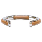 Hermes Metal Leather Bracelet Silver — view 4