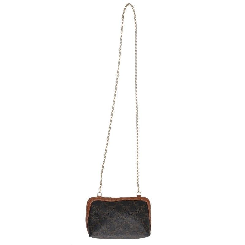 Celine Triomphe Canvas Chain Clutch — view 2