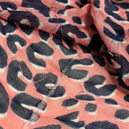 Louis Vuitton Shawl Etole Leopard Pink Navy Print Scarf — view 7