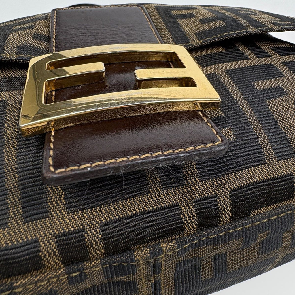 Fendi Shoulder Bag Zucca Pattern Canvas Brown — view 4