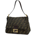 Fendi Shoulder Bag Zucca Pattern Canvas Brown