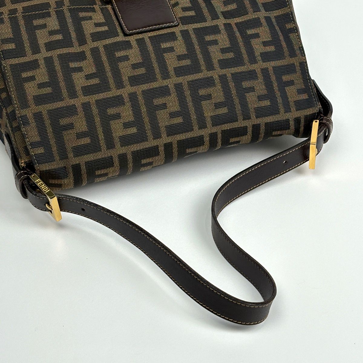 Fendi Shoulder Bag Zucca Pattern Canvas Brown — view 8