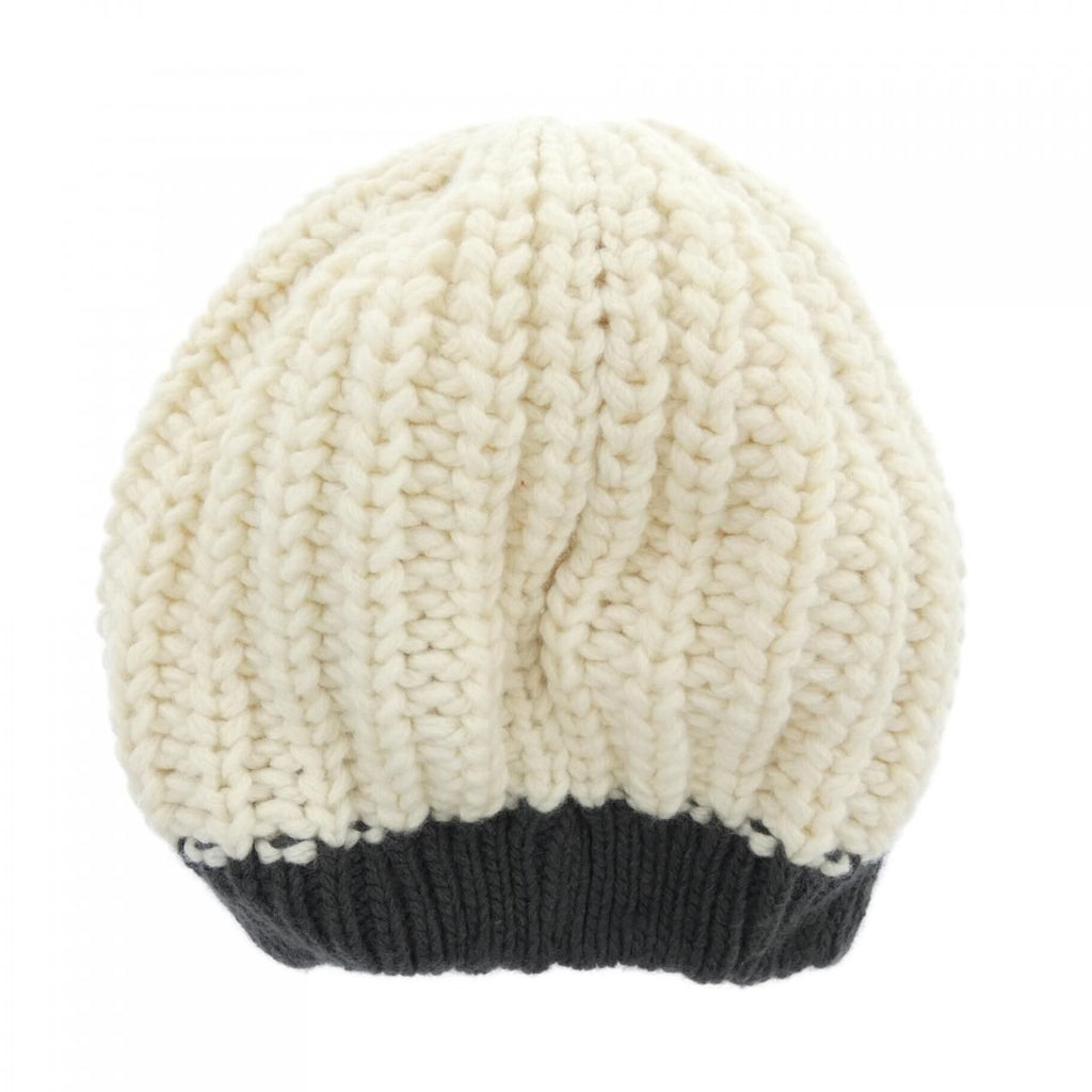 Prada Triangle Logo Knit Cap Hat — view 2