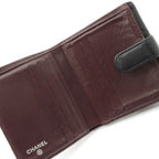 Chanel Snap Wallet Quilted Black Silver CC Logo Lambskin — view 3