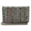 Chanel Wallet Computer Circuit Board Gray Chain Silver Lambskin Shoulder Bag