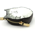 Louis Vuitton Coin Purse Cat Glam Kitty Ivory Gray Dark Brown Leather Cowhide — view 8