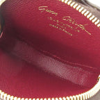 Louis Vuitton Coin Purse Cat Glam Kitty Ivory Gray Dark Brown Leather Cowhide — view 3