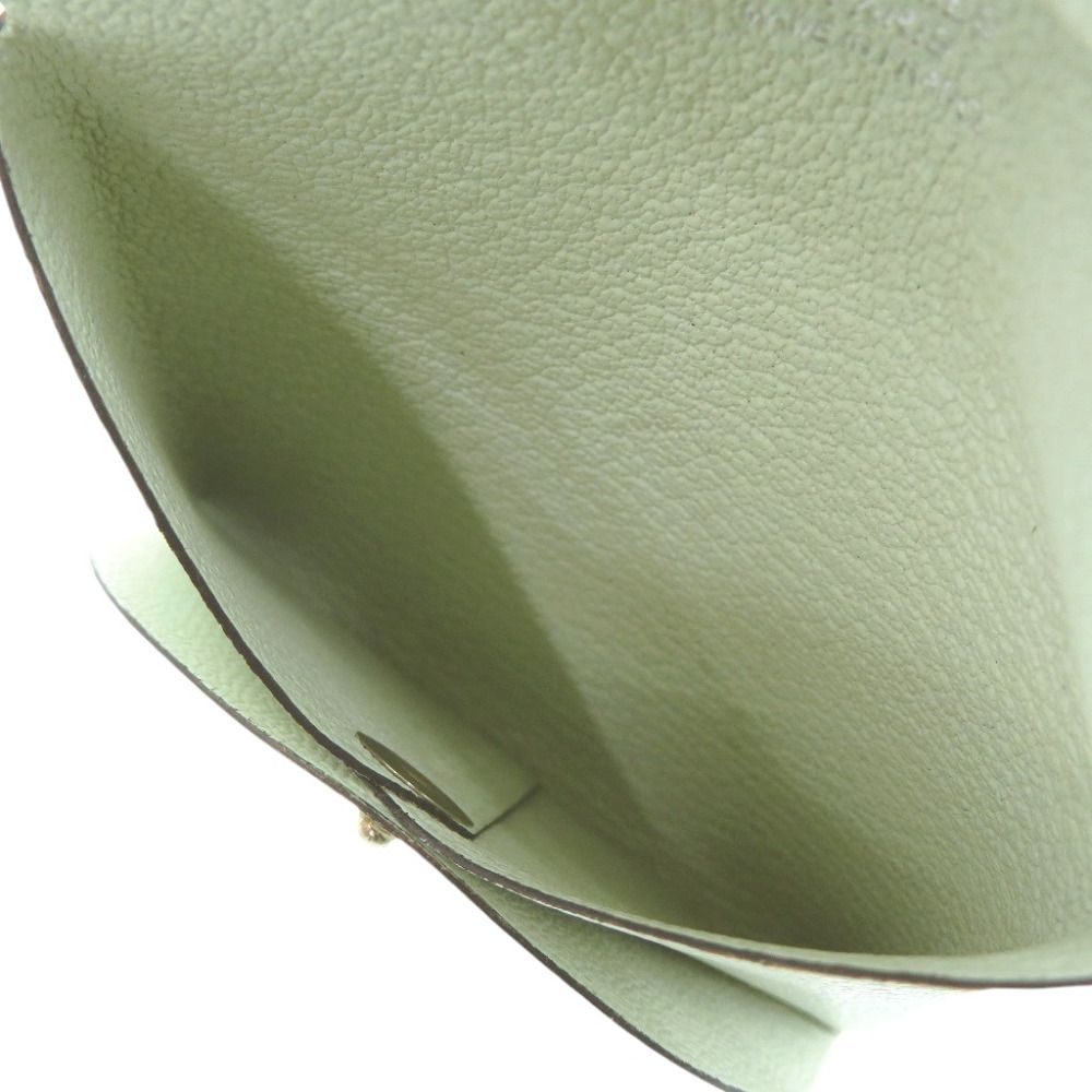 Hermes Bastia Chevre Vert Fizz Coin Purse Green — view 5
