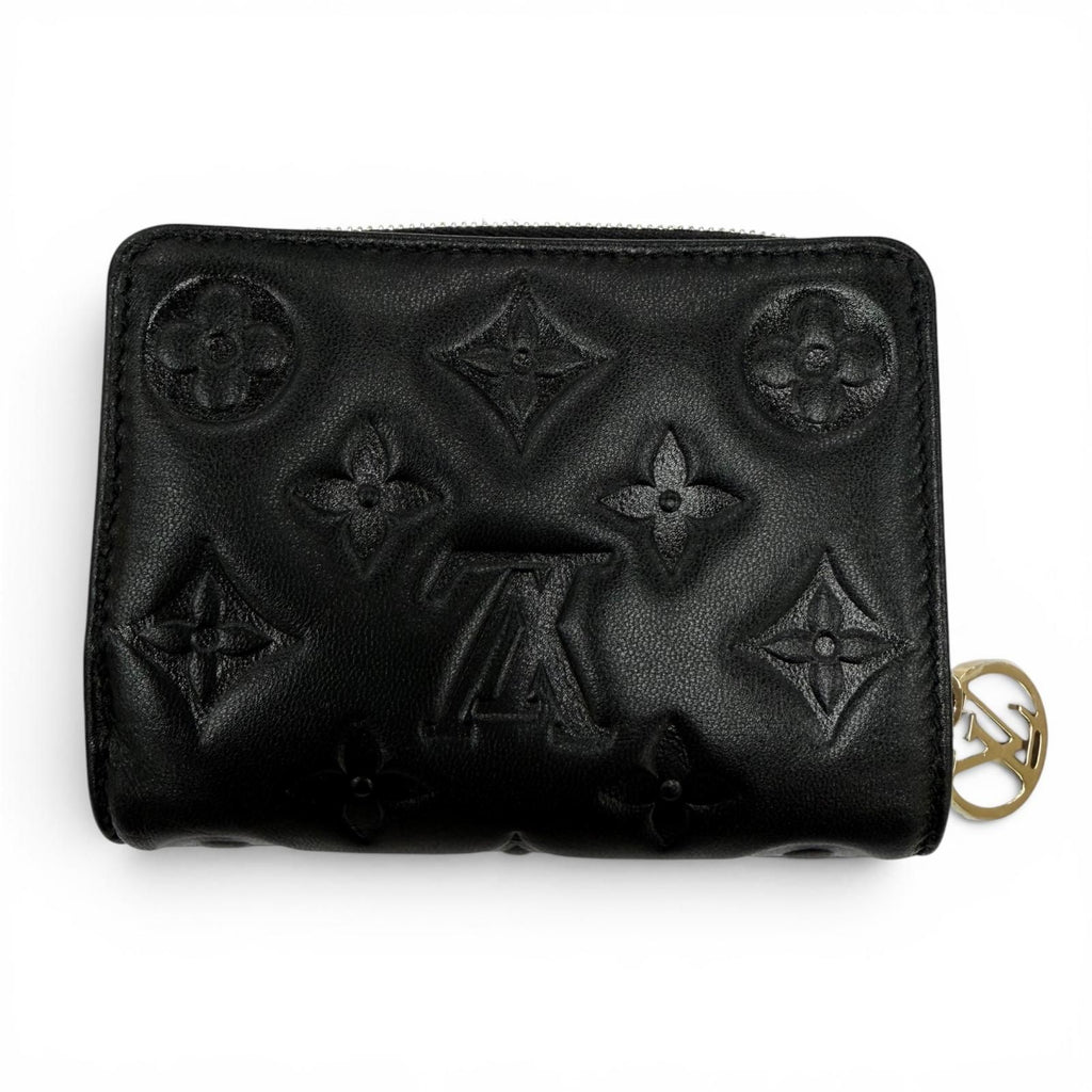 Louis Vuitton Portefeuille Lambskin Monogram Compact Wallet Black — view 3