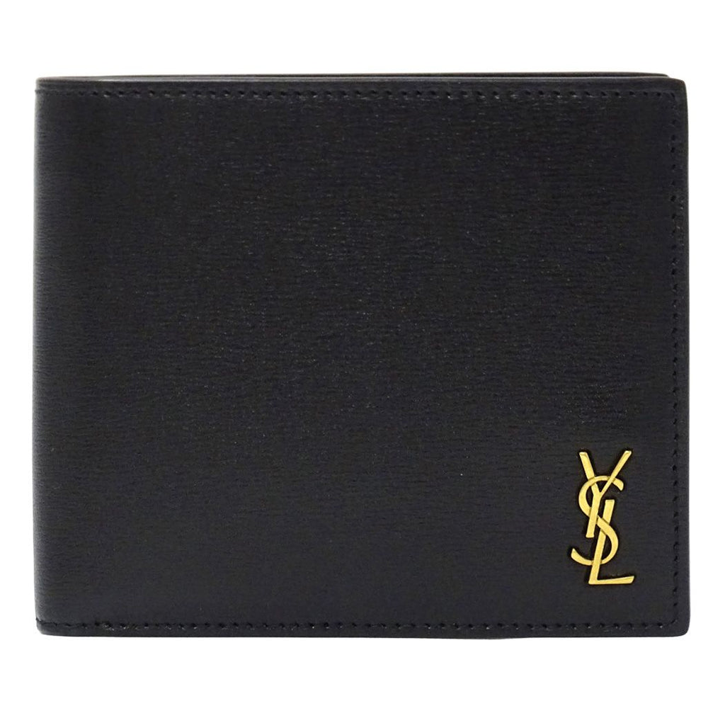 Saint Laurent Wallet Bifold Leather Tiny Cassandra Black Gold Everyday