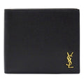 Saint Laurent Wallet Bifold Leather Tiny Cassandra Black Gold Everyday