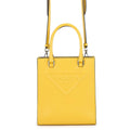 Prada Handbag Embossed Triangle Logo Mini Leather 2-Way