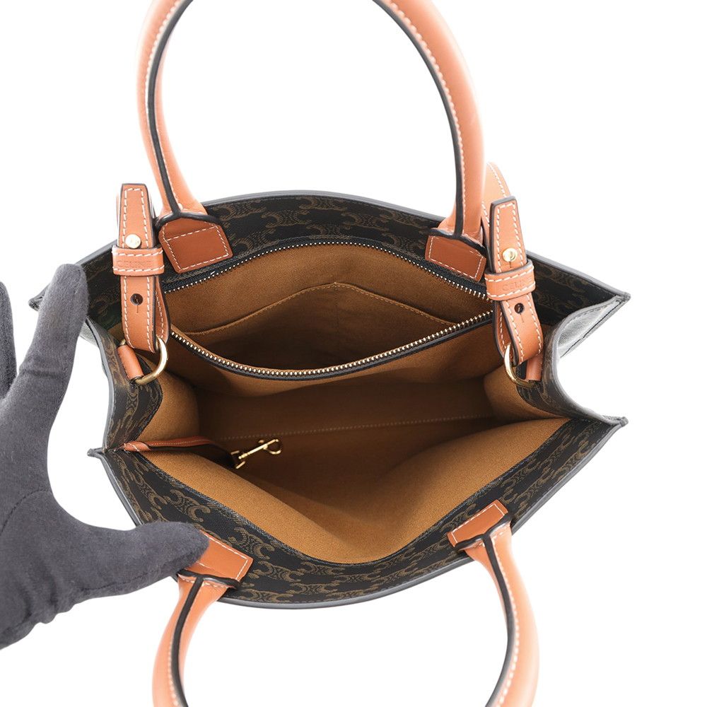 Celine Handbag Triomphe Small Vertical Cabas Leather 2-Way — view 6