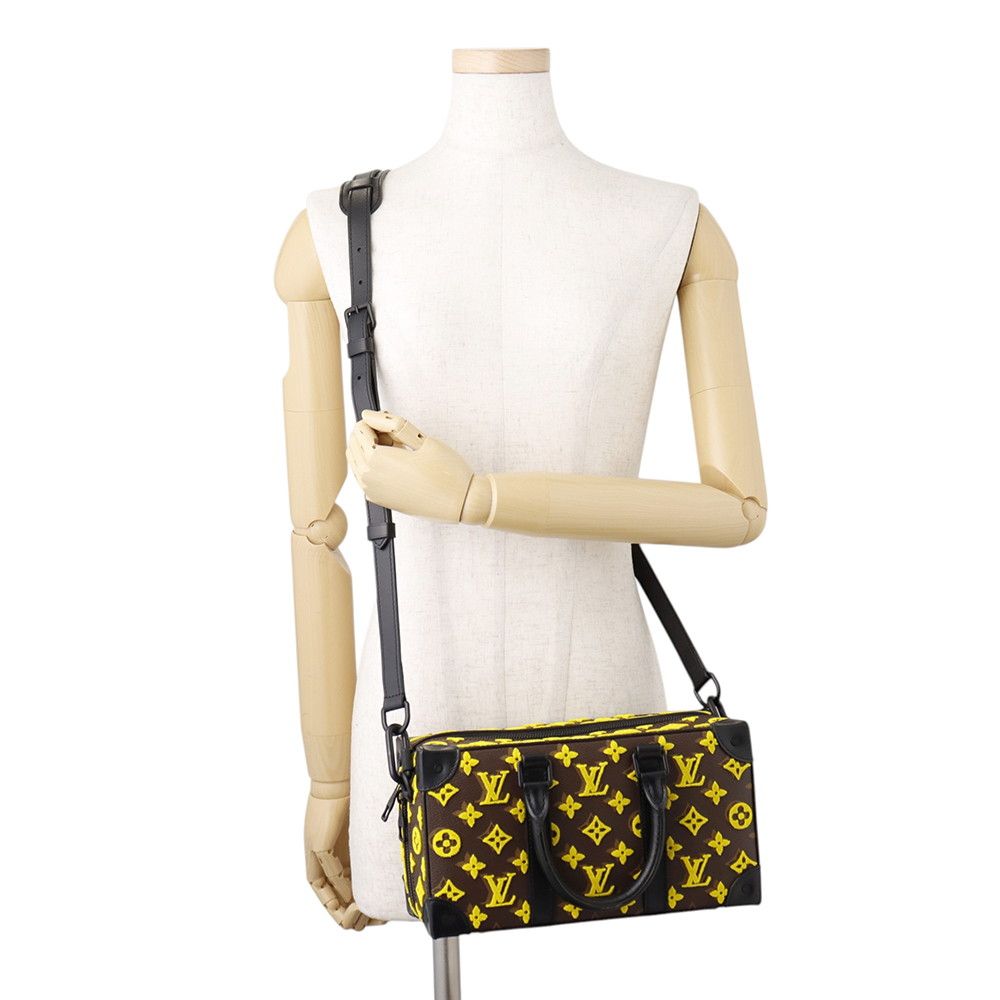 Louis Vuitton Shoulder Bag Monogram Tuffetage Speedy Soft Trunk Black — view 5
