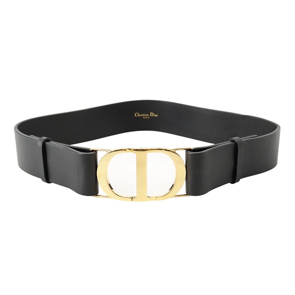 Dior Belt CD Leather Black