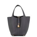 Hermes Handbag Picotin Lock PM Ardoise Champagne Gold Taurillon Clemence