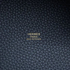 Hermes Handbag Picotin Lock PM Ardoise Champagne Gold Taurillon Clemence — view 6