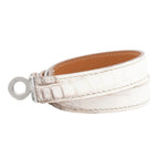 Hermes Bracelet Kelly Double Tour Himalayan Silver Niloticus Mat — view 2