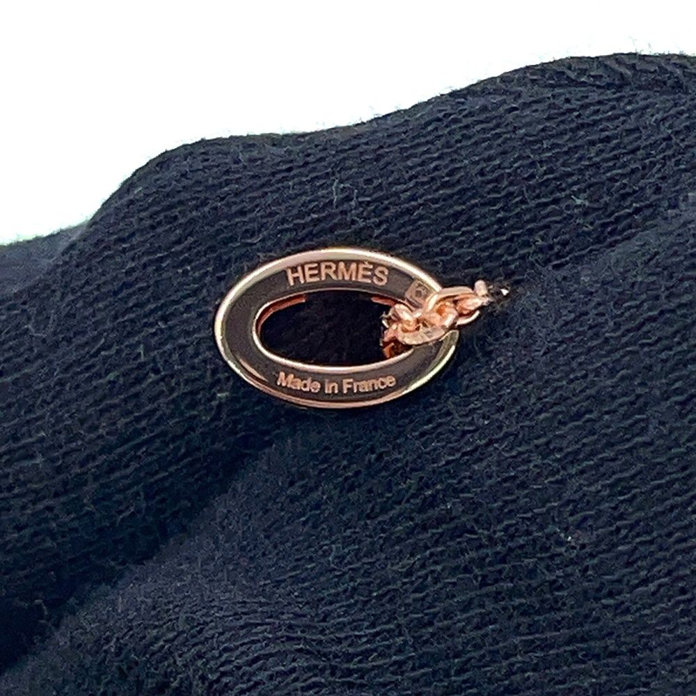 Hermes Necklace Mini Pop H Splash H Bronze Dore Pink Gold — view 7