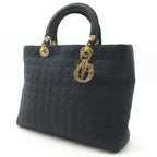Dior Nylon Cannage Lady Hand Bag Black Bag — view 2