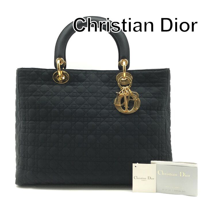 Dior Nylon Cannage Lady Hand Bag Black Bag